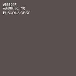 #58504F - Fuscous Gray Color Image